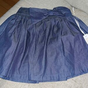 Max & Dora Girls Skirt Bow Front Denim Look American Made Cute‎